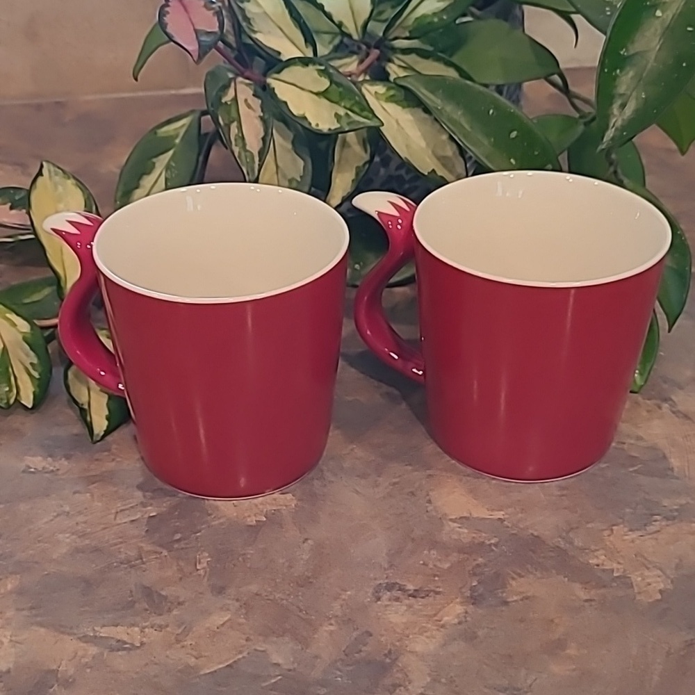 STARBUCKS 2012 New Bone China Red Fox Tail Mugs, Set of 2, 12oz - Picture 5 of 11